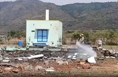 கம்பம் அருகில் பட்டாசு ஆலை விபத்து