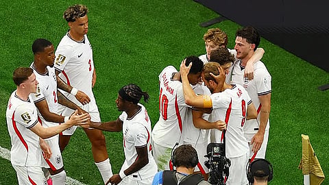 England team won the match.