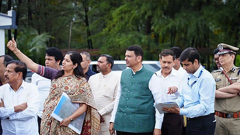 CM of Maharashtra inspects offshore airport