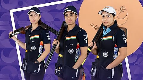 Indian players won bronze medal in Women's Skeet Shooting