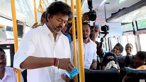 CM Vijay inaugurated free bus for women 