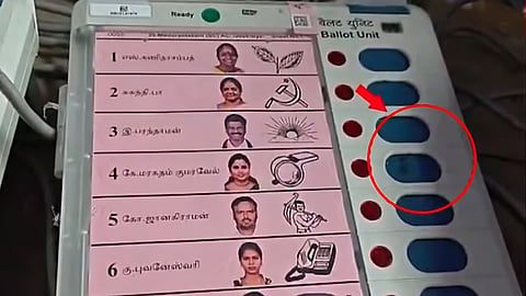 Marking found in the EVM machine 