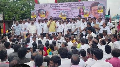 DMK protest