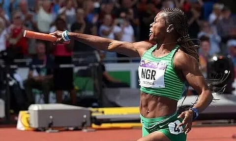 ড'পিংৰ বাবে চিডব্লিউজি স্বৰ্ণ পদক বিজয়ী নৱোকোচা (Nwokocha)নিলম্বিত