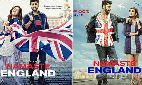 পৰিনীতি চোপ্ৰা আৰু অৰ্জুন কাপুৰৰ আহিবলগা ছবি "নমস্তে ইংলেণ্ড" পোষ্টাৰ মুকলি