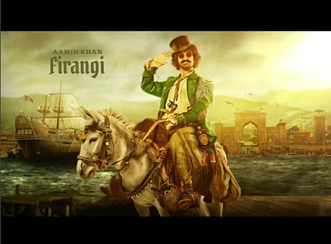 থগচ অৱ হিন্দুস্তানৰ নতুন পোষ্টাৰ; ফিৰংগীৰ ৰূপত আমিৰ খান