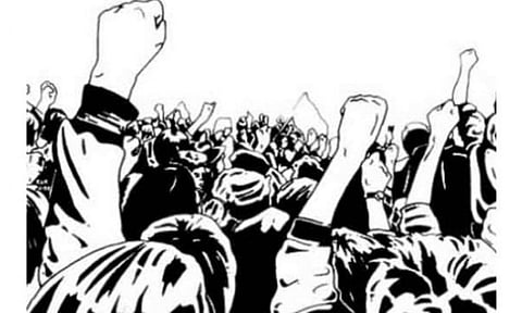 তিতাবৰ পানী যোগান কৰ্মচাৰীৰ প্ৰতিবাদ