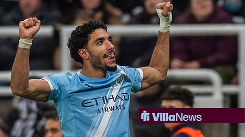Omar Marmoush of Manchester City celebrates scoring a goal 1-3 Newcastle St. James Park