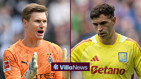 Moritz Nicolas and Emi Martinez in action for their respective clubs.