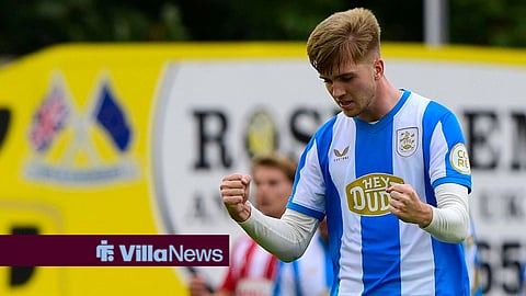 Aston Villa's Josh Feeney playing for Huddersfield Town on loan in 2025-26
