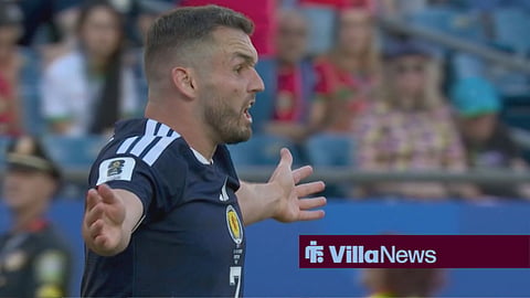 John McGinn looking frustrated playing for Scotland vs Morocco