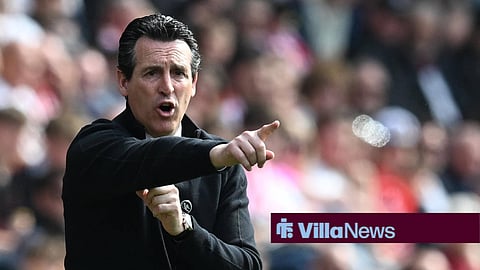 Aston Villa manager Unai Emery giving instructions on the sideline