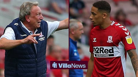 Neil Warnock in charge of Middlesbrough gesticulating to Marcus Tavernier