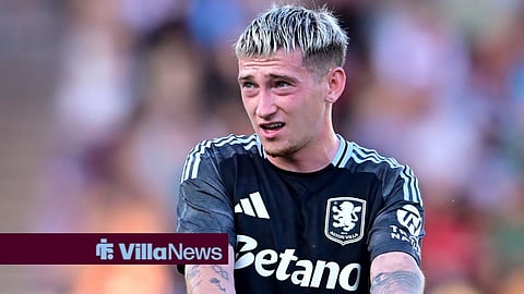 Louie Barry looking annoyed for Aston Villa