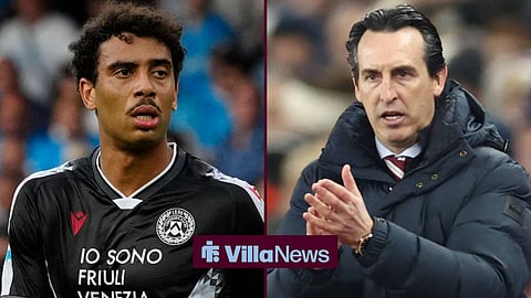 Arthur Atta in action for Udinese and Aston Villa manager Unai Emery