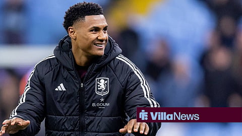 Aston Villa's Ollie Watkins celebrates win after the Europa League match between Aston Villa and Bologna at Villa Park