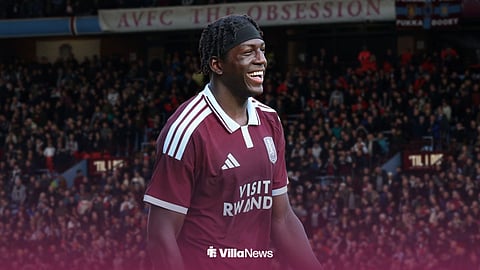 Brian Madjo in an Aston Villa shirt