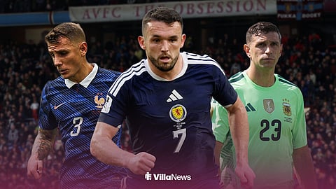 Lucas Digne, John McGinn and Emi Martinez in World Cup action for their respective nations