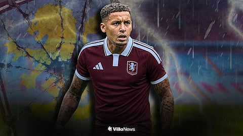James Tavernier in an Aston Villa shirt