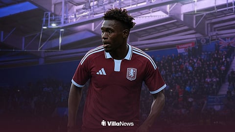 Modou Keba Cisse in an Aston Villa shirt at Estadio do Dragao