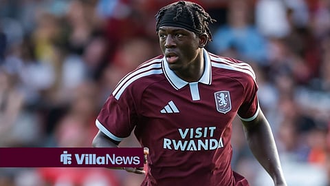 Brian Madjo playing for Aston Villa