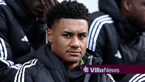 Ollie Watkins on the bench at Aston Villa
