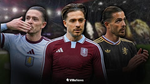 Jack Grealish in Aston Villa shirts
