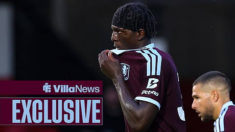 Brian Madjo playing for Aston Villa