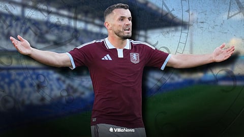 John McGinn looking annoyed playing for Aston Villa at True BG Stadium