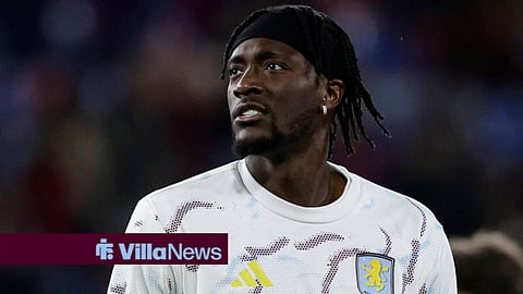 Tammy Abraham warming up for Aston Villa