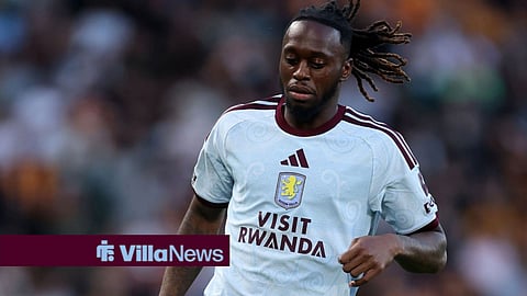 Aaron Wan-Bissaka playing for Aston Villa