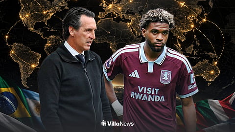Ibrahim Mbaye playing for Aston Villa and Unai Emery looking frustrated
