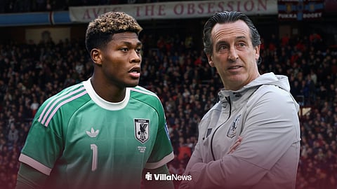 Aston Villa star Zion Suzuki and Unai Emery