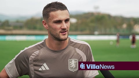 Taylor Harwood-Bellis in an Aston Villa interview