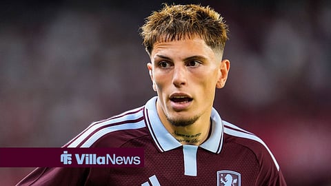 Alejandro Garnacho playing for Aston Villa