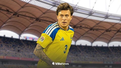 Victor Lindelof in action for Sweden at Arena Nationala