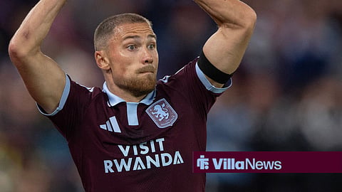 Matty Cash taking a throw-in for Aston Villa in the 2026-27 Premier League season