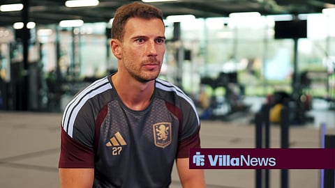 Leon Goretzka in Aston Villa training gear