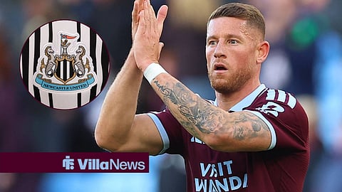 Ross Barkley playing for Aston Villa and Newcastle United badge