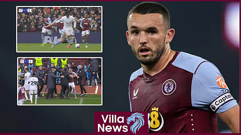 John McGinn was shown a straight red - Credit: Sky Sports via X