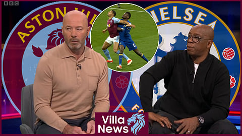 Alan Shearer and Ian Wright react after Diego Carlos and Benoit Badiashile controversy in Aston Villa v Chelsea [Credit: MOTD, BBC]