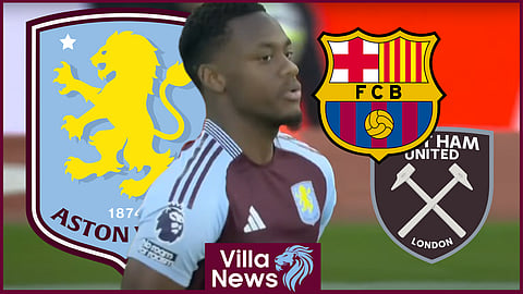 Barcelona and West Ham have shown interest in Aston Villa striker Jhon Duran [credit: Aston Villa Football Club on YouTube]
