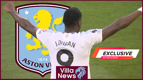 Aston Villa striker Jhon Duran [credit: Aston Villa Football Club on YouTube]