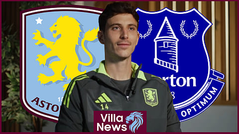 Pau Torres struggled for Aston Villa against Everton [credit: Aston Villa Football Club on YouTube]