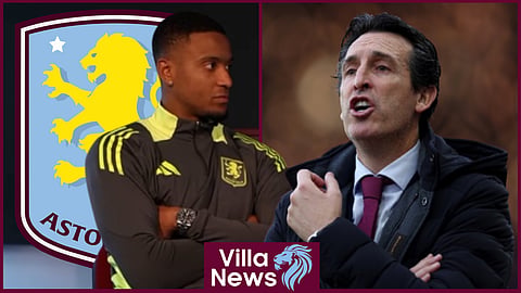 Aston Villa defender Ezri Konsa and manager Unai Emery [credit: Sky Sports News on YouTube]
