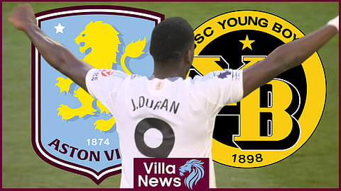 Jhon Duran was unfortunate not to score for Aston Villa against Young Boys [credit: Aston Villa Football Club on YouTube]