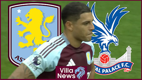 Diego Carlos made an error for Aston Villa against Crystal Palace [credit: Sky Sports Premier League on YouTube]