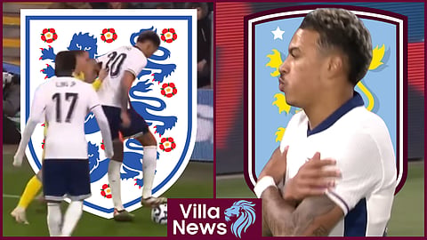 Aston Villa ace Morgan Rogers shines for England [Credit: @astonvilla___ on X and England on YouTube]
