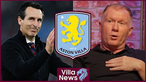 Paul Scholes has suggested Unai Emery would leave Aston Villa 
[Credit: The Overlap on YouTube]