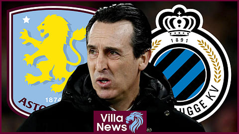 Unai Emery is preparing his Aston Villa side to face Club Brugge